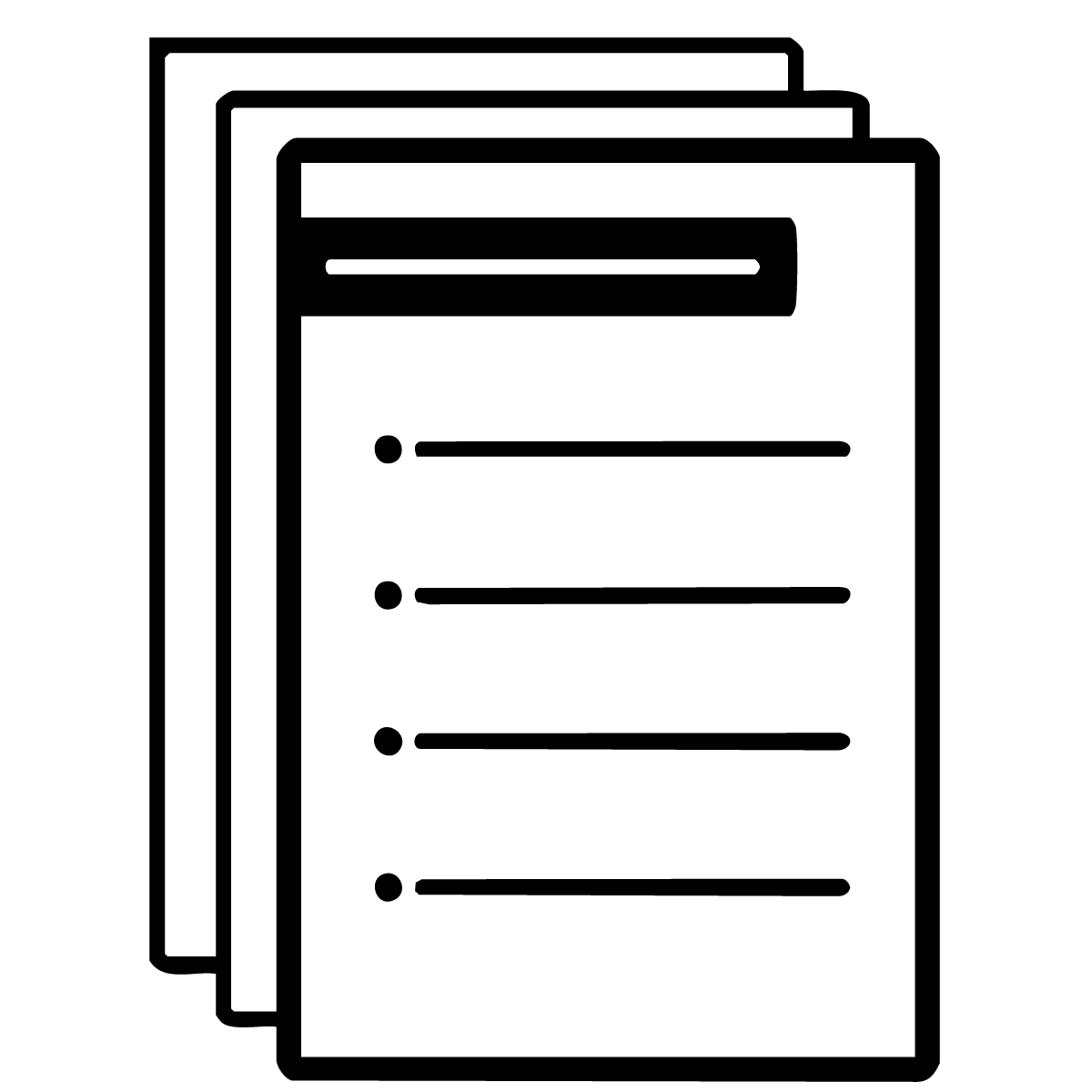 A graphic image of a Administrative and Clerical Icon